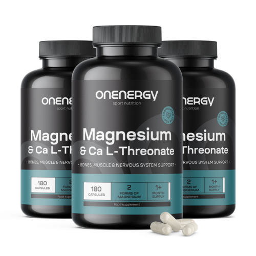 3x Magnez + L-treonian wapnia, razem 540 kapsułek