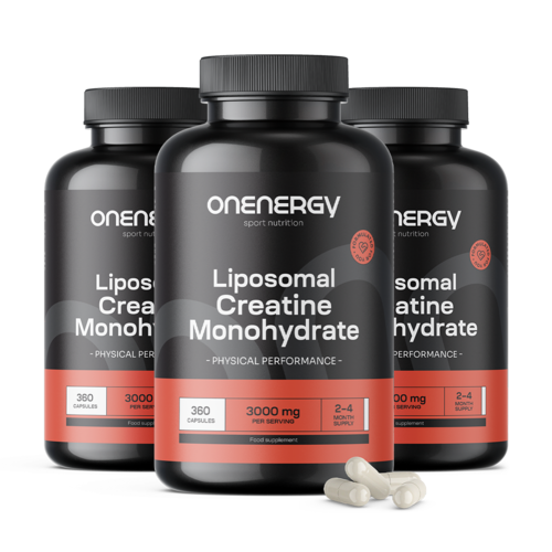 3x Liposomalny monohydrat kreatyny 3000 mg, razem 1080 kapsułek