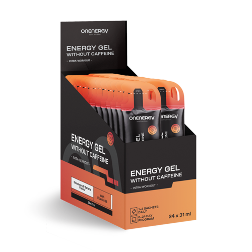 Żel Energetyczny bez Kofeiny – truskawka i banan, 24 x 31 ml