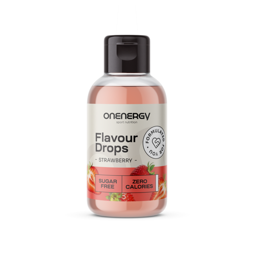 Flavour Drops krople z substancją słodzącą – truskawka, 50 ml