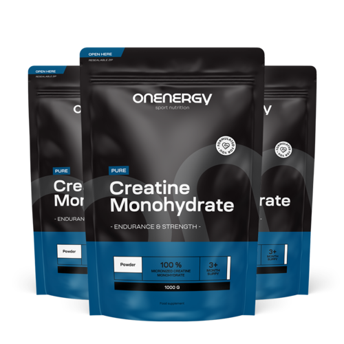 3x Pure monohydrat kreatyny w proszku, razem 3000 g